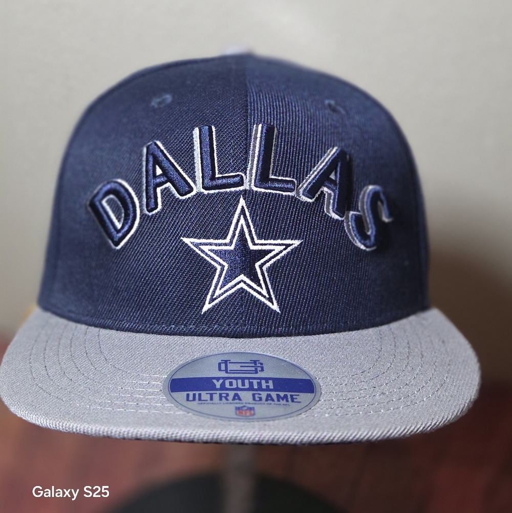 Dallas Youth Ultra Game Hat - Navy and Gray